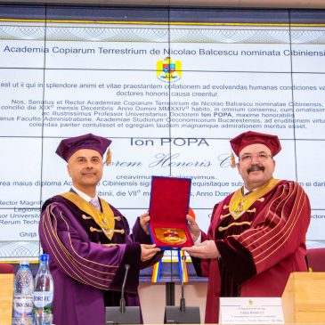Prof. univ. dr. Ion Popa, o personalitate de excepție a managementului românesc, Doctor Honoris Causa al Academiei Forțelor Terestre „Nicolae Bălcescu” din Sibiu